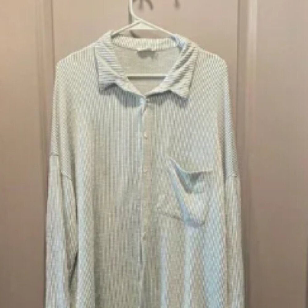 Striped Button-Up Shirt